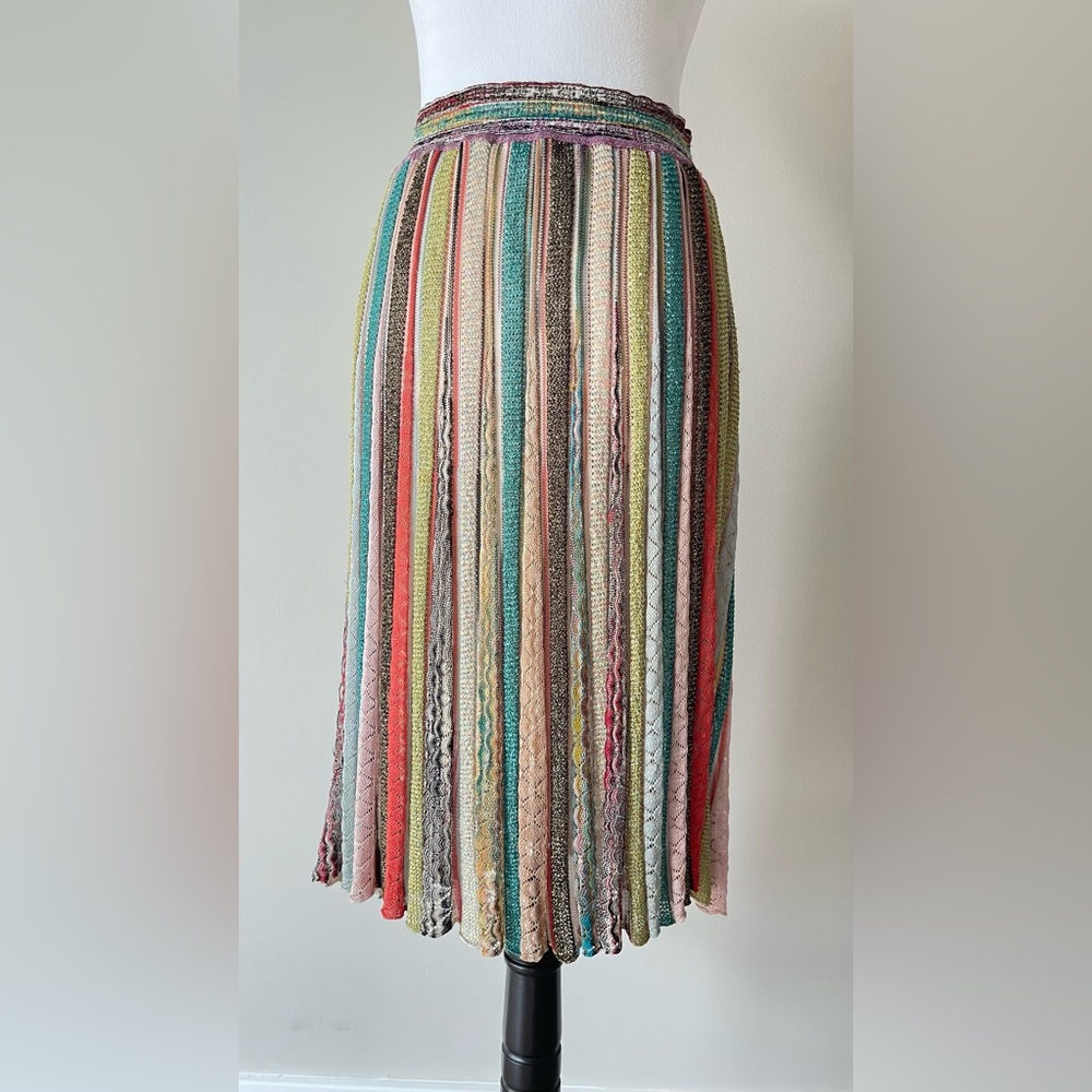 Missoni Multicolor Chevron Skirt size 44 $1750 - Picture 13 of 16